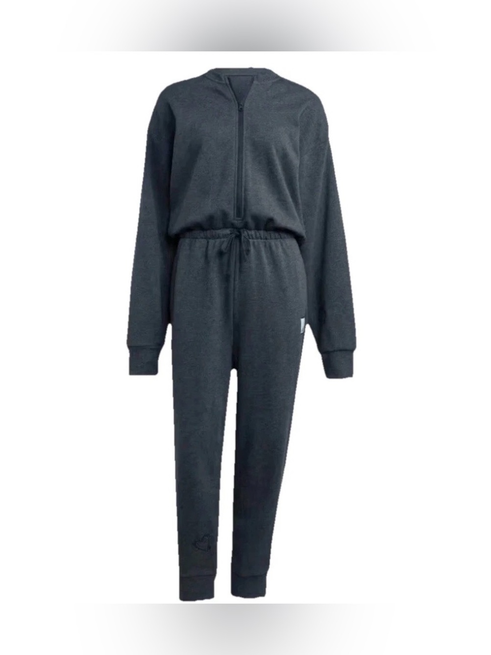 Adidas Valentines Day Jumpsuit Womens Size Small S Dark Grey Sweats All Love
